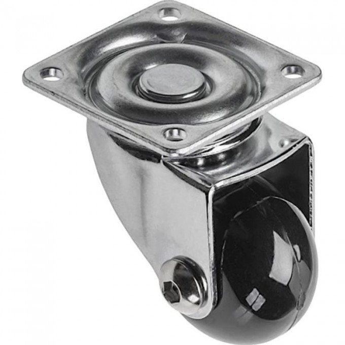 Колесо поворотное GTV KM-RD-35-SF-20, D-35мм, черное, без стопора Brazylia, нагрузка 30кг (комплект 4 шт) KM-RD-35-SF-20-K