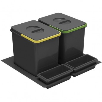 Комплект вёдер GTV PB-91104100B5-A МULTINO 600 2х15L, антрацит