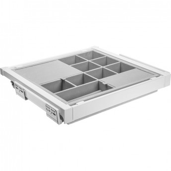 Корзина с органайзером, белая, с доводчиком полного выдвижения GTV WG-PRZEG70-10