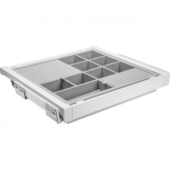 Корзина с органайзером белая, с доводчиком полного выдвижения GTV WG-PRZEG90-10