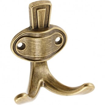 Крючок мебельный GTV WZ-CORUNA-M-04 CORUNA, маленький, старое золото (комплект 2 шт) Крючок мебельный GTV WZ-CORUNA-M-04 CORUNA, маленький, старое золото (комплект 2 шт)