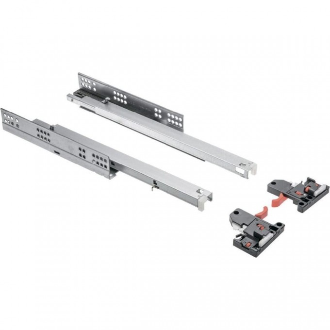 Направляющая нижнего монтажа 350 Modern Slide с доводчиком, полное выдвижение GTV PB-3D0SHX18-350-H