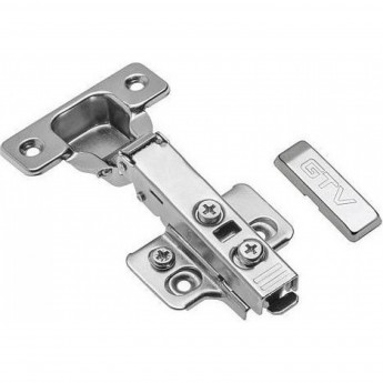 Петля 3D накладная GTV ZM-DCHC09-3DBEO самозакрывающаяся, без евро шурупа, регулировка в 3 плоскостях (комплект 4 шт)